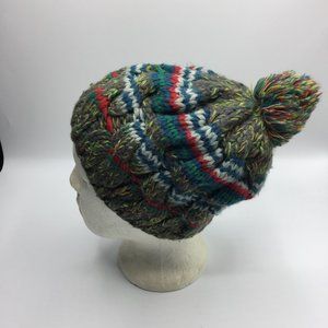 Target Stripe Pom-Pom Beanie